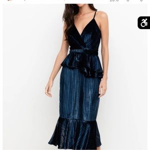 Yumi Kim dynasty midi dress velvet midnight twinkle NWT